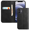 Pikkukuva 2 / 5: Kotelo iPhone 12 Wallet Flip Video Support Mustalle Svart