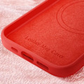 Miniatyrbillede 4 af 5: MagSafe Cover til iPhone 16 i højkvalitets vegansk læderrød