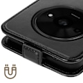 Miniatyrbillede 4 af 6: AVIZAR Vertical Flip Case til Xiaomi Redmi A3 - Sort - Halvstiv skal - Kortopbevaring Svart