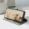 Pikkukuva 3 / 5: Huawei Nova 12i - AVIZAR - Harjattu Efekti - Lompakko ja Tuki - Musta Svart
