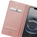 Miniatyrbillede 3 af 5: Étui til iPhone 16e Satin Effekt Kortholder Video Støtte Dux Ducis Rose Champagne Rosa