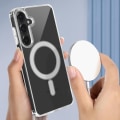 Miniatyrbillede 3 af 6: Etui til Samsung Galaxy S24 Plus - AVIZAR - Klart Mag-etui - Hård bagside - Blød kontur - MagSafe-kompatibel Transparent