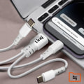 Miniatyrbild 3 av 5: Kabel USB-A / USB-C till USB-C och Lightning Power Delivery 60W 1,2 meter LinQ
