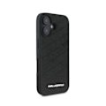 Miniatyrbillede 3 af 6: Coque matelassée PU til iPhone 16 med luksuriøst design fra Karl Lagerfeld i sort Svart