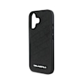 Miniatyrbillede 1 af 6: Coque matelassée PU til iPhone 16 med luksuriøst design fra Karl Lagerfeld i sort Svart