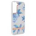 Miniatyrbillede 2 af 5: Samsung Galaxy S22 etui - AVIZAR - Blue Flowers Design - Stiv ryg og blød kontur