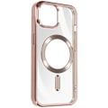 Pikkukuva 2 / 5: MagSafe kotelo iPhone 15 Plus -puhelimelle - AVIZAR - Vaaleanpunainen Chrome Contour - Silikoni - Kameran suojaus Rosa
