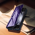 Pikkukuva 3 / 5: Clear View - AVIZAR - Samsung Galaxy Z Fold 5 - Violet - Peililäppä - Video Tuki Lila