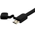 Miniatyrbillede 4 af 4: Mini vendbart USB-kabel 10cm Tablet/Smartphone Moxie Charge + Sync Sort