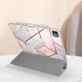 Miniatyrbild 3 av 5: Fodral för iPad Pro 13 2024 - Supcase - Fullständigt skydd med stödklaff - Vit / Rosa Rosa