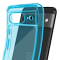 Pikkukuva 4 / 5: Coque - Klassinen Kuori - Google Pixel 8 - Pehmeä Silikoni - Läpinäkyvä Sininen - Iskusuojastus Ljusblå