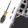 Pikkukuva 4 / 4: AVIZAR virta- ja äänenvoimakkuuspainike Samsung Galaxy S22:lle ja S22 Plus:lle - Violetti - Laadukas varaosa Lila