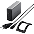 Miniatyrbild 2 av 5: Nätladdare GaN 165W 4 USB-C Strömförsörjning Kompakt Satechi Space Grey Grå