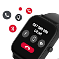 Miniatyrbillede 5 af 5: Vandafvisende Smartwatch IP67 Bluetooth Sundhedsovervågning Maxlife Sort Svart