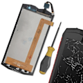 Pikkukuva 4 / 4: LCD-näyttö ja kosketuslasi Crosscall Trekker M1 Core Relife Blackille Svart