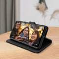 Miniatyrbillede 4 af 4: AVIZAR beskyttelseshylster til Oppo Reno 4 - Sort - Kortholder og stativfunktion Svart