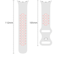 Miniatyrbillede 3 af 5: Armbånd til Google Pixel Watch AVIZAR - Blød tofarvet silikone hvid/lyserød - Spændelås Vit/rosa