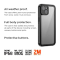 Miniatyrbillede 3 af 3: Cover til iPhone 15 - EIGER - 360° Fuld beskyttelse Vandtæt IP68 forstærket - Sort Transparent