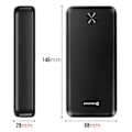 Pikkukuva 5 / 5: 20000mAh 10.5W Ulkoinen Akku Kaksois-USB-portilla LED-näyttö Swissten Musta Svart