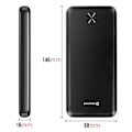 Miniatyrbillede 5 af 5: Batteri Ekstern 10000mAh 10.5W med Dobbelt USB Port LED Indikator Swissten Sort Svart