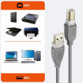 Miniatyrbillede 3 af 5: USB-A 2.0 til USB-B 2.0-kabel Hurtig overførsel Stabil forbindelse 3m LinQ Grå