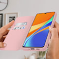 Miniatyrbillede 3 af 4: Hus - Xiaomi - Redmi 9C - Folio Tegnebog Case - Eco-læder - Champagne-rosa Champagne rosa