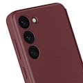 Miniatyrbillede 3 af 6: Etui med vindue til Samsung Galaxy S23 med kortlomme i bordeaux. Röd