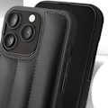 Miniatyrbillede 4 af 5: Cover til iPhone 14 Pro Max Bagside Quiltet Vegansk Læder Forhøjede Kanter Karl Lagerfeld Sort Svart