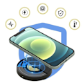 Miniatyrbillede 4 af 5: Qi Wireless Charger Power 10W Hurtigopladning Kompakt Design Akashi Sort