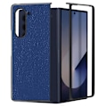 Miniatyrbild 2 av 5: Fodral till Samsung Galaxy Z Fold 6 - AVIZAR - Grained Texture Foldable Design - Midnight Blue Blå