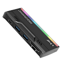 Miniatyrbillede 2 af 4: USB Hub - LinQ - SSD Hard Disk Drive - 2 USB Ports - TF Card Reader - Black