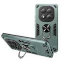 Miniatyrbillede 1 af 5: Coque til Redmi Note 14 Pro og 14 Pro Plus Ring Støtte Stødabsorberende Lys Grøn Grön