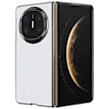 Miniatyrbillede 1 af 5: Coque Carbone til Huawei Mate X6 Vævet Læder Silikone Kant Hvid Vit