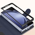 Miniatyrbillede 3 af 6: Etui til Galaxy Z Fold 5 med kortlomme og magnetisk flap Chesterfield Mørkeblå