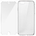 Pikkukuva 2 / 4: Suojapakkaus - AVIZAR - iPhone 6 / 6S - Läpinäkyvä silikonikuori - Karkaistu lasikalvo Transparent