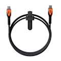 Miniatyrbillede 1 af 6: USB-C / USB-C 60W Oplade- og Overførselskabel i Kevlar Rugged 1,5m UAG Sort Orange