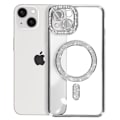 Miniatyrbild 2 av 6: AVIZAR Skyddsfodral för iPhone 13 - Silver Rhinestone Contour - MagSafe-kompatibel Grå