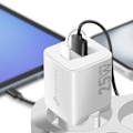 Miniatyrbild 4 av 6: Laddare Sektor GaN III 25W med USB-C + USB Mini Format Forcell Vit Vit