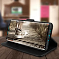 Miniatyrbillede 4 af 4: Etui - AVIZAR - Mi Note 10 - Kortholder - Videostativ - Magnetisk lukning - Sort Svart