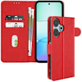 Pikkukuva 2 / 5: Kotelo Xiaomi Redmi 13:lle - AVIZAR - Chesterfield - Punainen - Lompakko- ja videotuki Röd