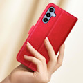 Pikkukuva 3 / 5: Suojakuori Samsung Galaxy A15 - AVIZAR - Chesterfield - Lompakko ja videoteline - punainen Röd