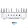 Pikkukuva 3 / 5: 120W Latausasema 10 USB-porttia Hiljainen Tuuletin EU-johto Valkoinen