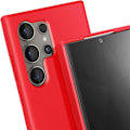Pikkukuva 3 / 5: Puolijäykkä johtokotelo Samsung Galaxy S24 Ultra Red -puhelimelle - AVIZAR - Rento - Tavallinen - Korotetut reunat Röd