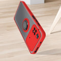 Miniatyrbillede 4 af 5: Xiaomi Poco M4 Pro Bi-materiale Case Metal Ring Video Support Rød
