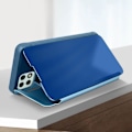 Miniatyrbillede 3 af 4: Clear View ETUI til Samsung Galaxy A22 5G - AVIZAR - Spejldesign - Video Støtte - Blå blå