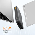 Pikkukuva 3 / 6: Ulkoakku 45000mAh 67W 2x USB-C + USB-C LED-näyttö Kompakti Xtorm Musta Svart