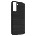Miniatyrbillede 2 af 4: Coque - Samsung - Galaxy S21 - Blød - Kulstof - Forstærkede hjørner Svart