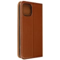 Miniatyrbillede 1 af 4: iPhone 14 Brun Læder Taske Flip Taske