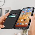 Miniatyrbild 3 av 5: Oppo Reno 7 Plånboksfodral Videostöd Svart - AVIZAR - Stel - Syntet - Vuxen Svart