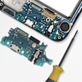 Pikkukuva 4 / 4: Alkuperäinen Samsung A15 USB-C latausliitin mikrofonilla ja Samsung-jack-liittimellä Musta Svart